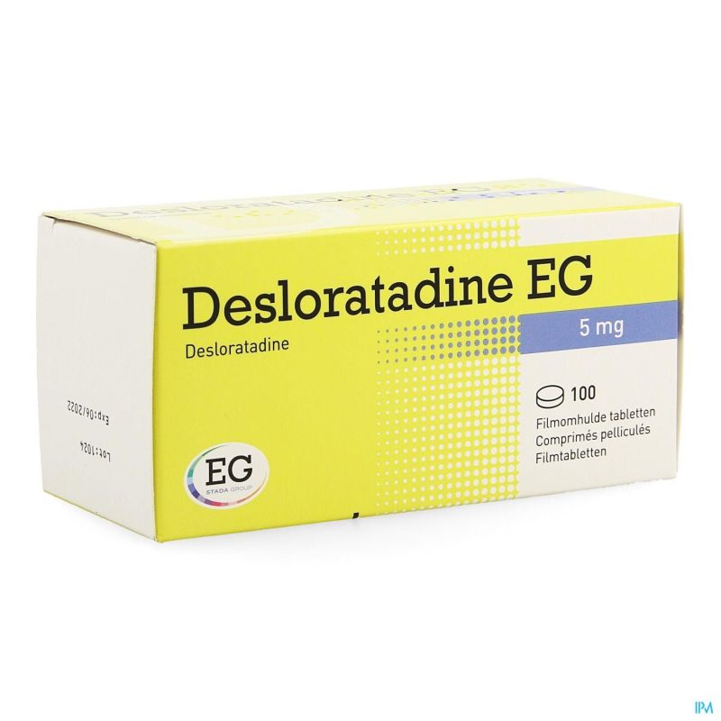 Desloratadine EG 5 Mg Comp Pell 100 X 5 Mg desloratadine-eg-5-mg-comp-pell-100-x-5-mg