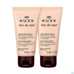 Nuxe Reve De Miel Creme Mains Ongles Tube 2x50ml