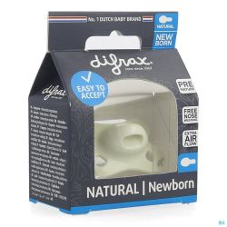 Difrax Sucette Natural Newborn Uni/pure Cr/popcorn