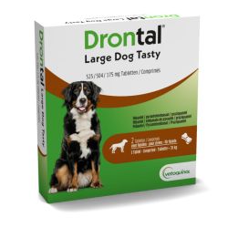 Drontal Large Dog Tasty 525/504/175mg Comp 1x2