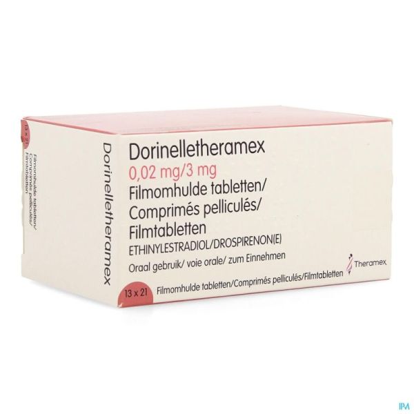 Dorinelle Theramex 3,00mg/0,02mg Comp Pell 13 X 21