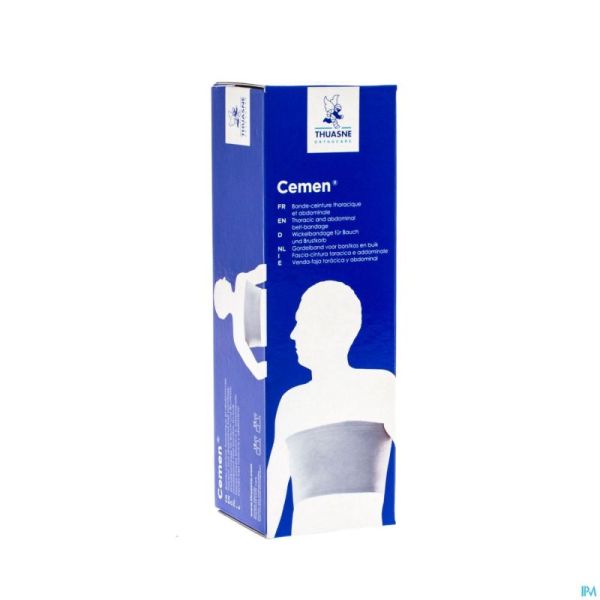Cemen Bande Ceint.thorax-ventre Blanc 25cmx1,25m 1