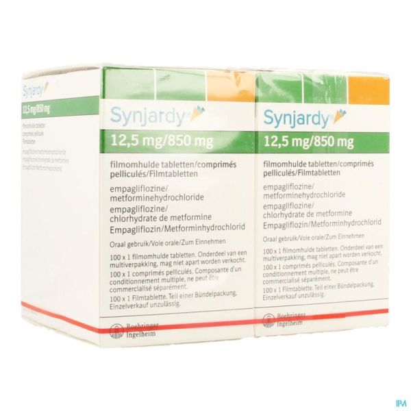 Synjardy 12,5mg/ 850mg Comp Pell 200 X 1 Ud