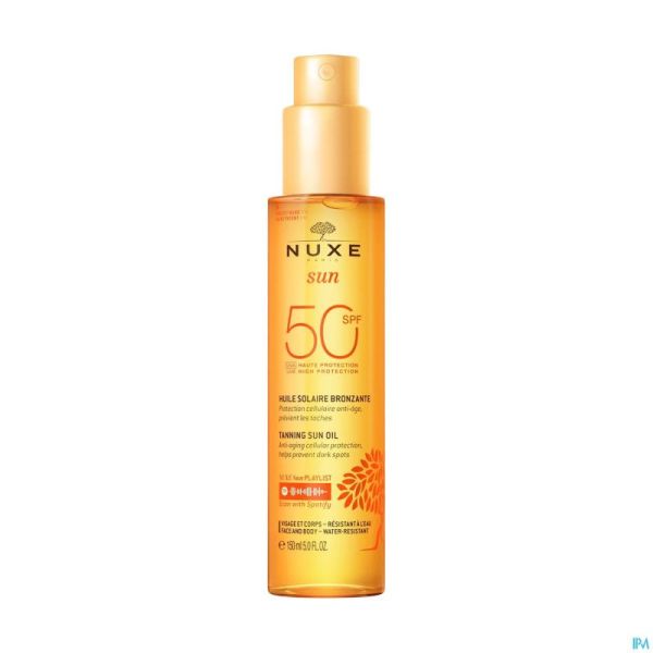 Nuxe Sun Huile Solaire Or Spf50 150ml