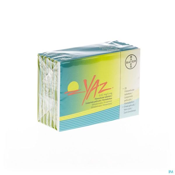 Yaz 0,02mg/3mg Comp Pell 6 X 28