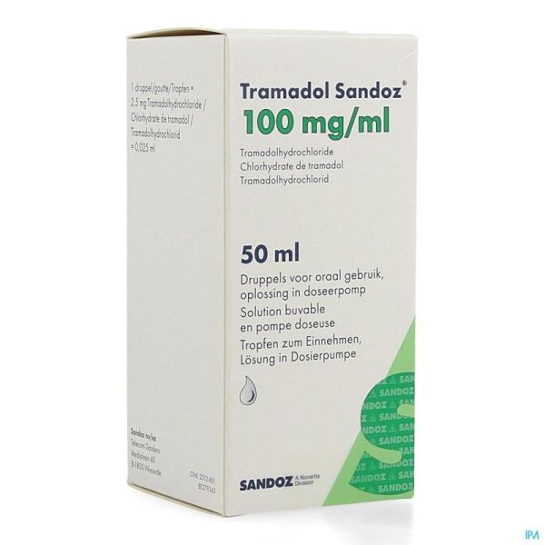 Tramadol 100mg/ml Sandoz Pompe Doseuse 50ml