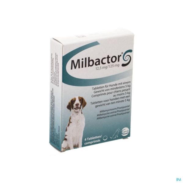 Milbactor 12,5mg/125mg Comp 4