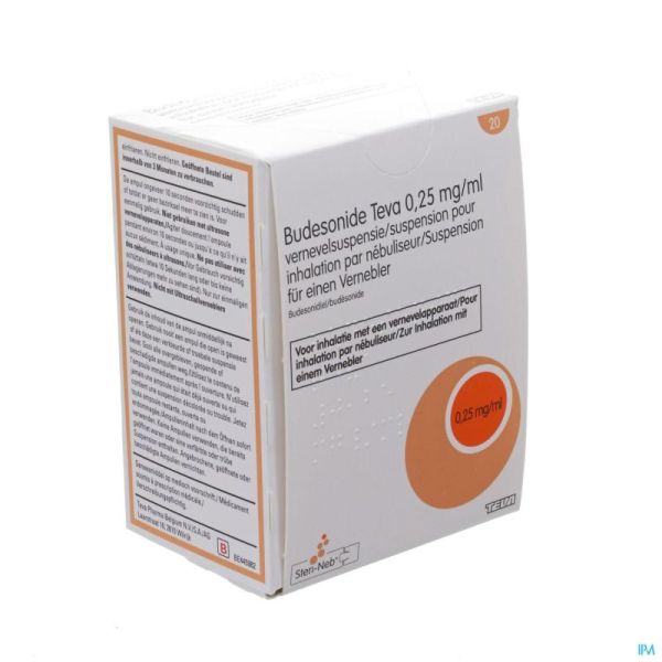 Budesonide Teva 0,250mg/ml Susp.nebul. 20x2ml