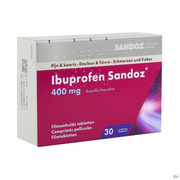 Ibuprofen sandoz 400mg comp pell 30x400mg