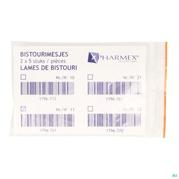 Bistouris S.m Lames N/st N11 10