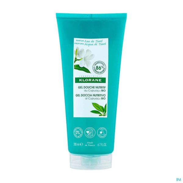 Klorane Corps Douche Gel Eau Tiare 200ml Nf
