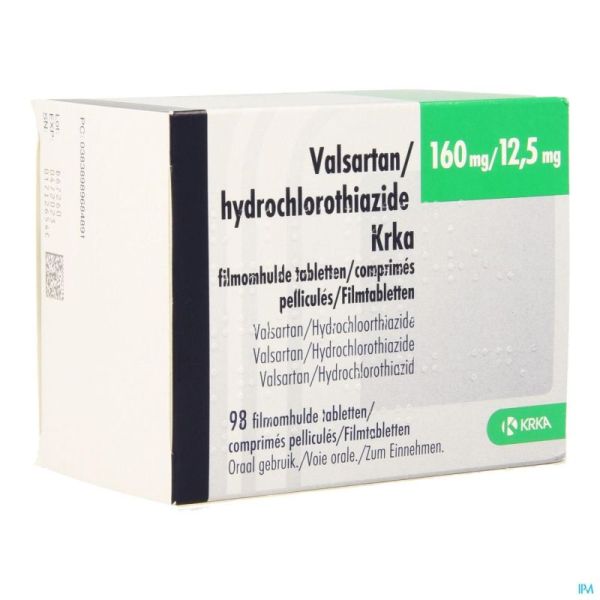 Valsartan Hct Krka 160mg/12,5mg Comp Pell 98