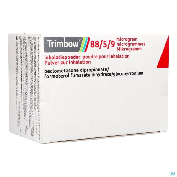 Trimbow 88/5 /9mcg Poudre Inhal. Fl 3 (360d)