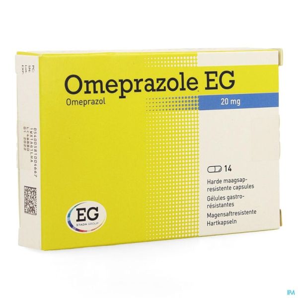 Omeprazole EG 20Mg Caps Gastro Resist Blis 14X20Mg