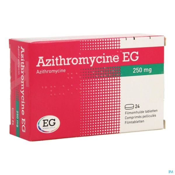 Azithromycine 250 Mg EG Comp Pell 24X250 Mg