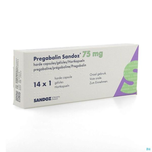 Pregabalin Sandoz 75mg Caps Dur 14