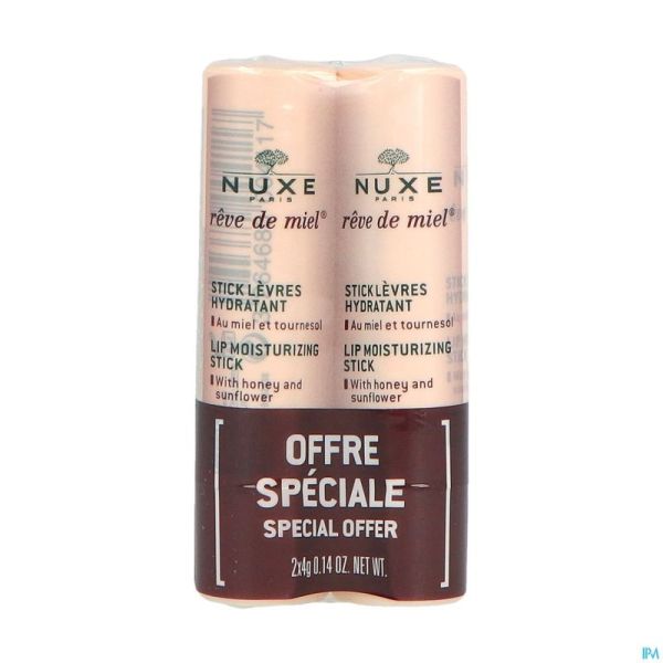 Nuxe Reve De Miel Duo Stick Levres 4g