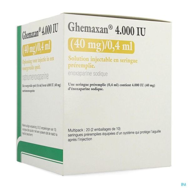 Ghemaxan 4.000ui 40mg/0,4ml Ser Prer. 20+pr.aig.