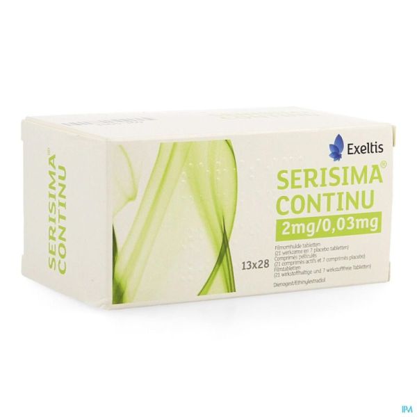 Serisima Continu 2mg/0,03mg Comp Pell 13 X 28
