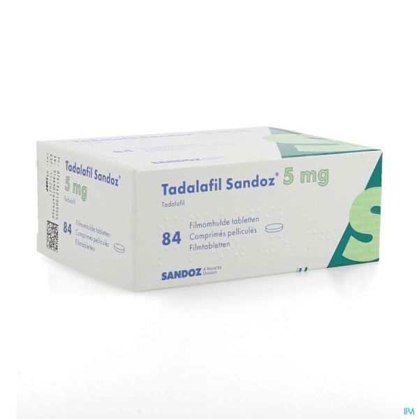 Tadalafil Sandoz 5,0mg Comp Pell 84 X 5,0mg