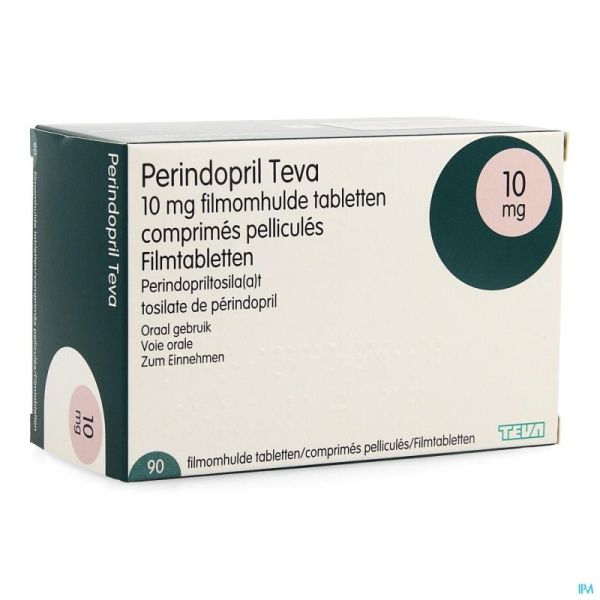 Perindopril Teva 10,0mg Comp Pell 90 X 10,0mg