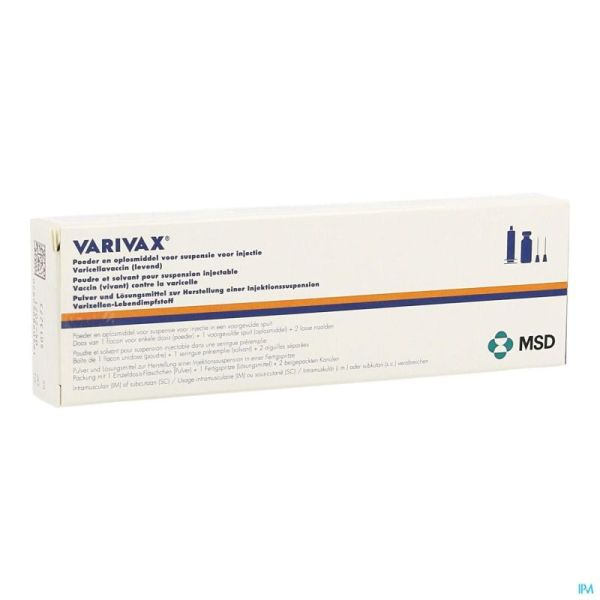 Varivax Pdr + Solv Pour Susp Inj Seringue Prer. 1