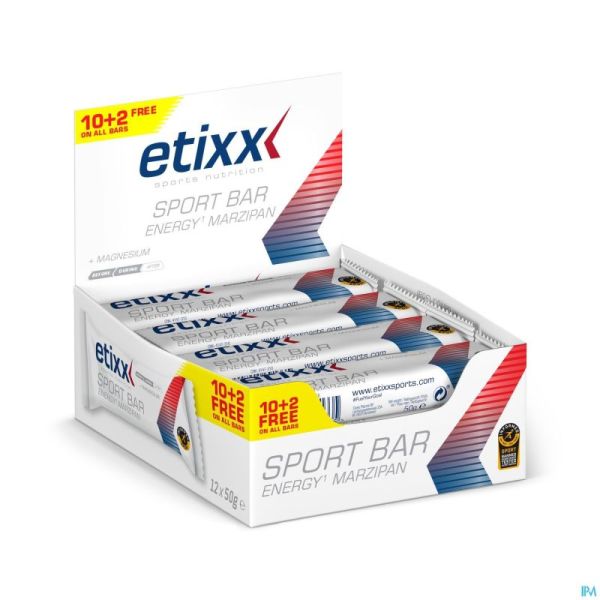 Etixx energy marzipan sport bar 12x50g