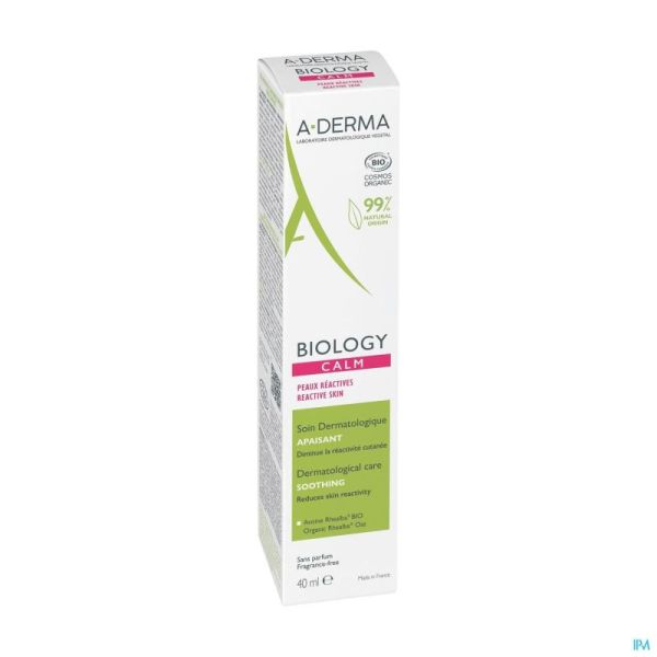 Aderma Biology Soin Dermatologique Apaisant 40ml
