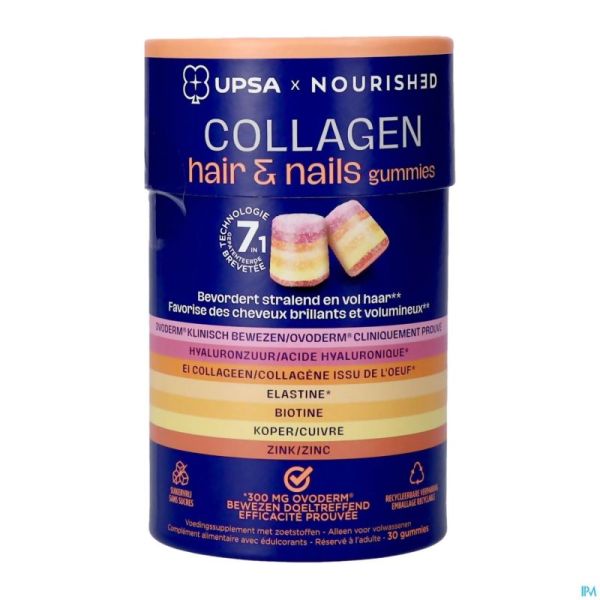 Upsa Nourished Collagen Hair & Nails 15x