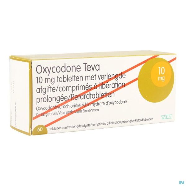 Oxycodone Teva 10mg Liber.prolongee Comp 60