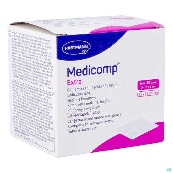 Medicomp Cp Ster Extra 6pl 5x5cm 30g 25x2