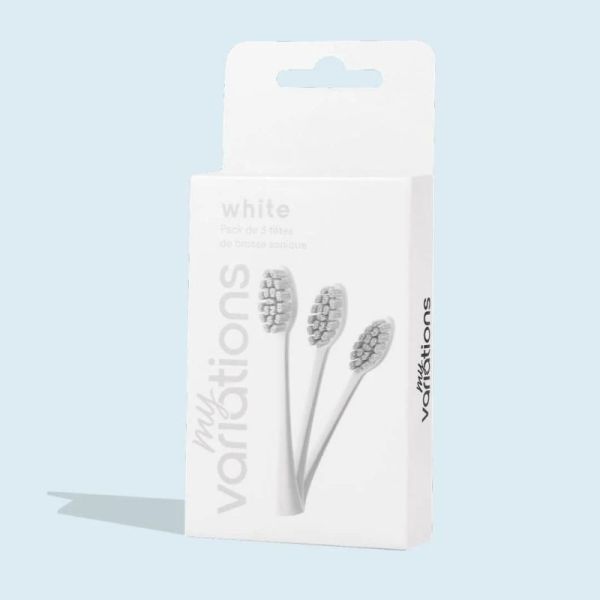 Myvariations Tetes Brosse Ivory White Pack 3